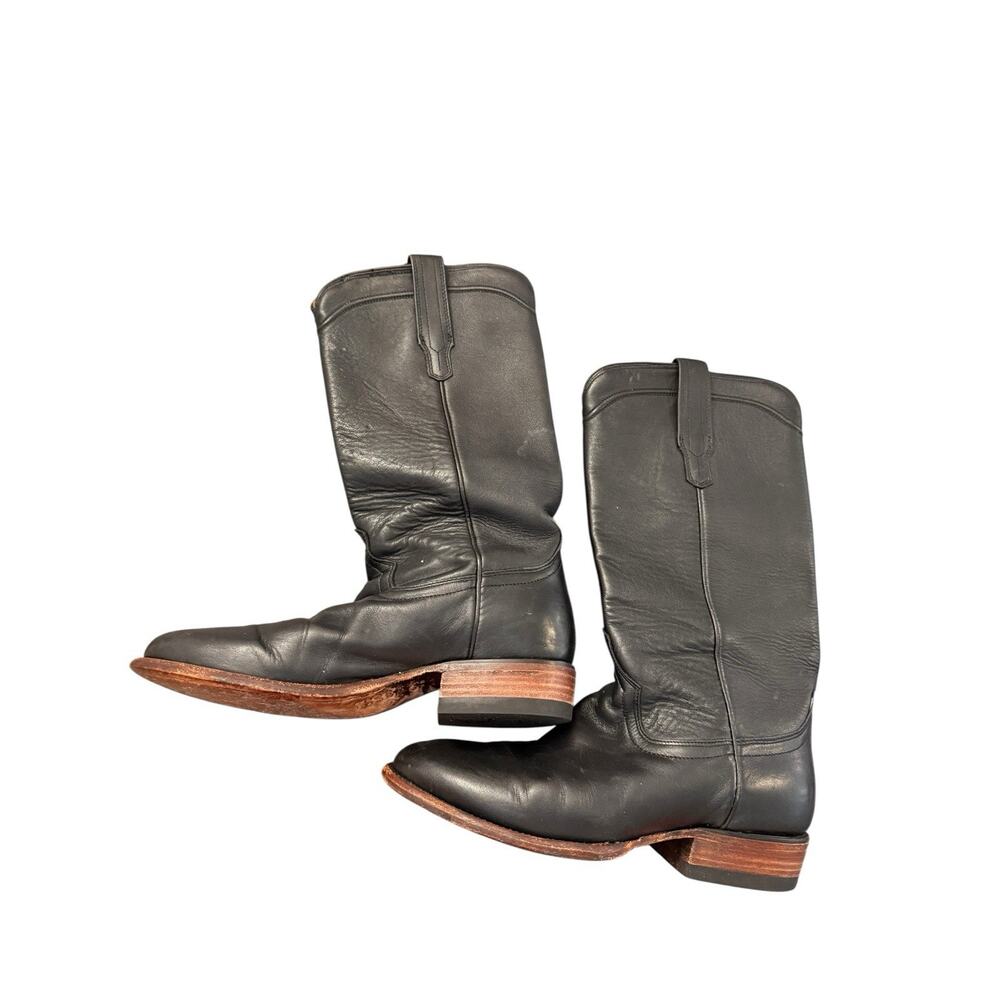 Tecovas Womens The Harper Boots Black Calfskin Leather Western Cowgirl Size 9.5
